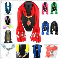 MIX & MATCH SCARF/NECKLACE with CHARMS - <span style="color:red">ON SALE UP TO 75% OFF</span>